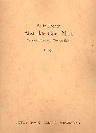 Boris Blacher - Abstrakte Oper Nr. 1