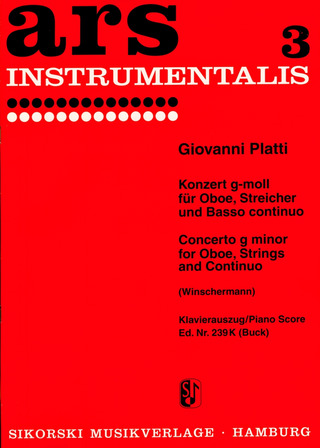Giovanni Benedetto Platti - Konzert für Oboe, Streicher und B.c. g-moll