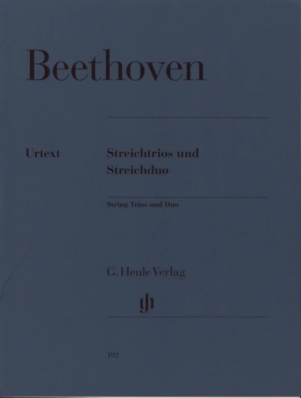 Ludwig van Beethoven - String Trios and String Duo