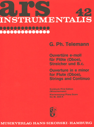Georg Philipp Telemann - Ouvertüre (Suite) für Flöte (Oboe), Streicher und B.c. e-moll TWV 55:e10