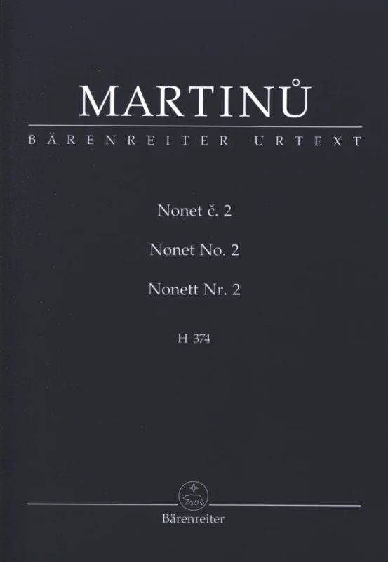 Bohuslav Martinů - Nonett Nr. 2 H 374