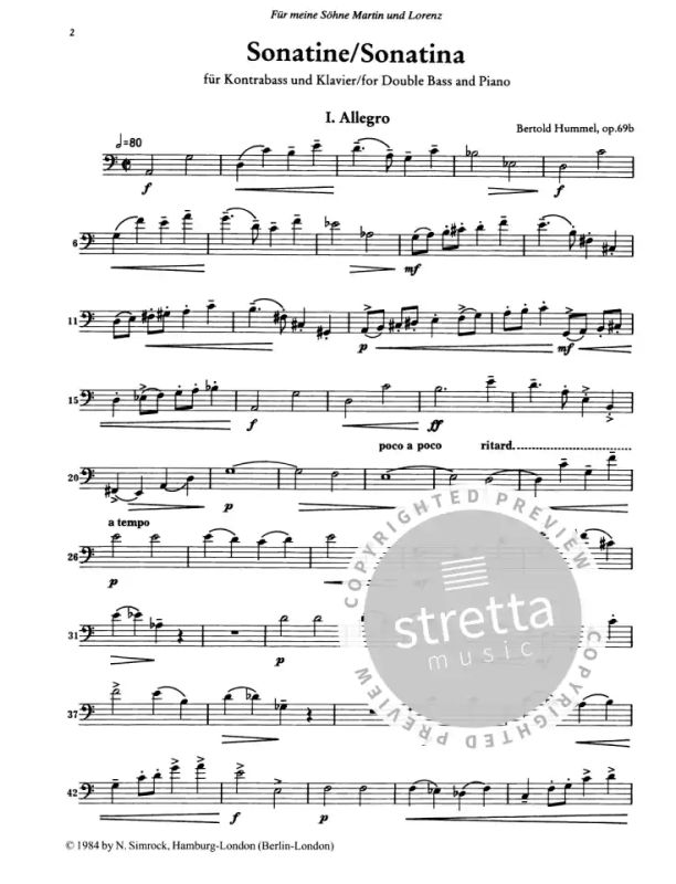 linned godtgørelse Utålelig Sonatine op. 69b from Bertold Hummel | buy now in the Stretta sheet music  shop