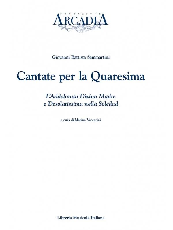 Giovanni Battista Sammartini - Cantate per la Quaresima