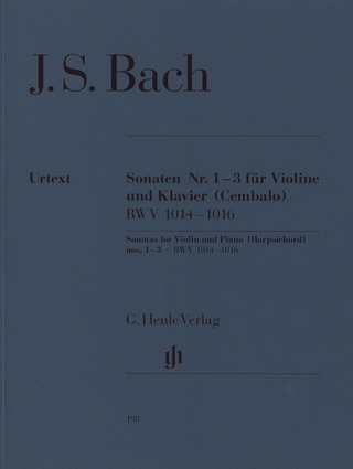 Johann Sebastian Bach: Violin Sonatas no. 1–3 BWV 1014-1016