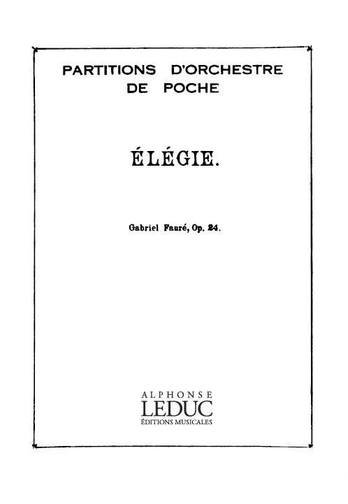 Gabriel Fauré - Elegie Op24 -Violoncelle/Orch