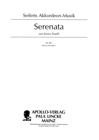 Enrico Toselli - Serenata op. 6