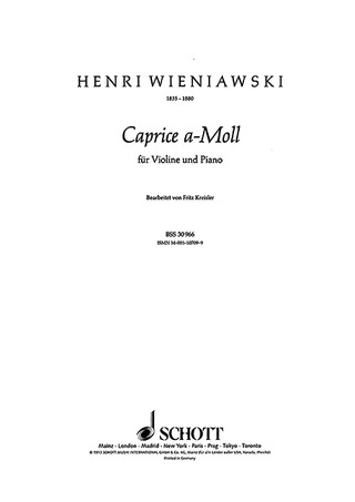 Henryk Wieniawski - Caprice in A Minor