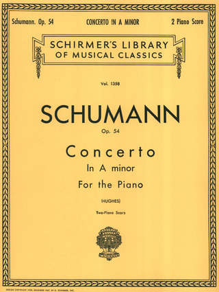Robert Schumann: Schumann Concerto In A Minor op. 54 2 Pf 4 Hands (Lb1358)