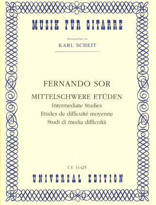 Fernando Sor - Mittelschwere Etüden aus op. 6, op. 31, op. 35