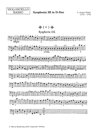 Gregor Rösler - Synphonia III in D-Dur