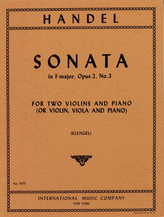 George Frideric Handel - Sonata in F major op. 2/3