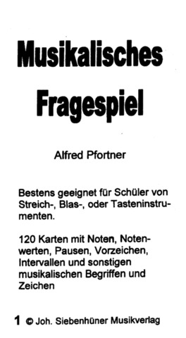 Alfred Pfortner - Musikalisches Fragespiel