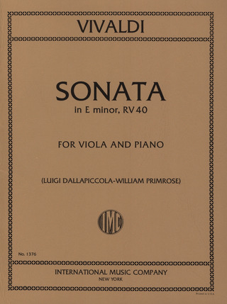 Antonio Vivaldi - Sonata E minor RV 40