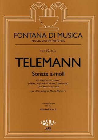 Georg Philipp Telemann: Sonate A-Moll (Getreue Musikmeister)