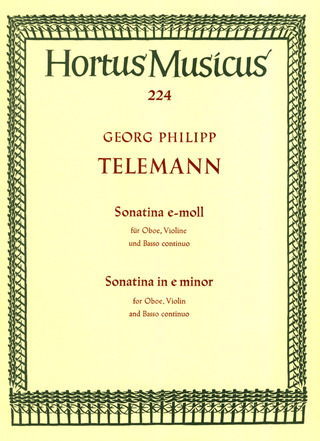 Georg Philipp Telemann - Sonatina für Oboe, Violine (Diskantgambe) und Basso continuo e-Moll TWV 42:e5
