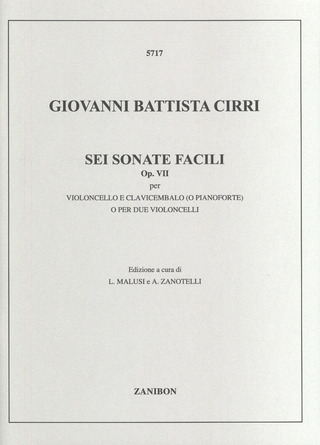 Giovanni Battista Cirri - 6 Sonate facili Op. 7