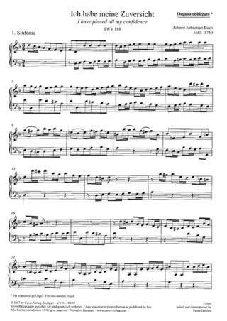 Johann Sebastian Bach - Ich habe meine Zuversicht BWV 188