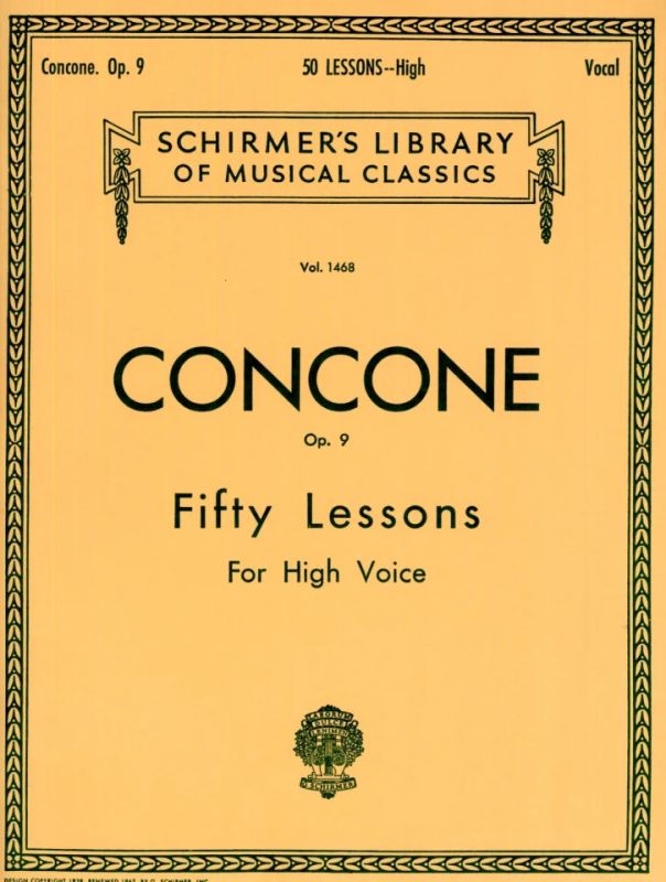 Giuseppe Concone - 50 Lessons for High Voice Op. 9