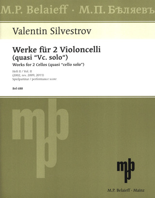 Valentin Silvestrov - Werke für 2 Violoncelli (quasi "Vc. solo") Heft 2