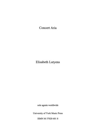 Elisabeth Lutyens - Concert Aria
