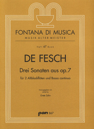 Willem de Fesch - Drei Sonaten aus op. 7