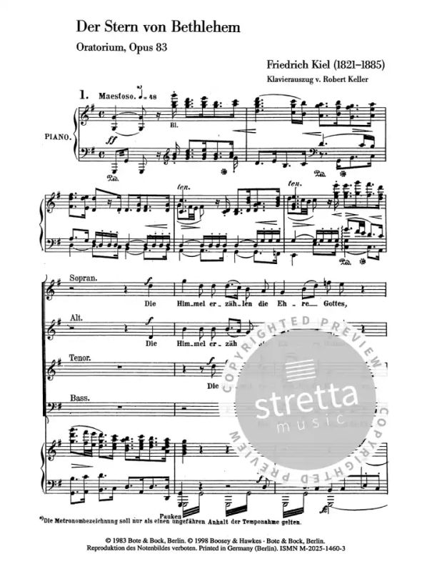Der Stern Von Bethlehem Op 83 From Friedrich Kiel Buy Now In Stretta Sheet Music Shop
