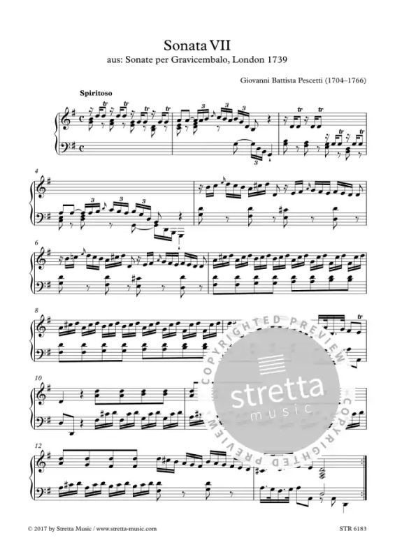 Giovanni Battista Pescetti - Sonata VII