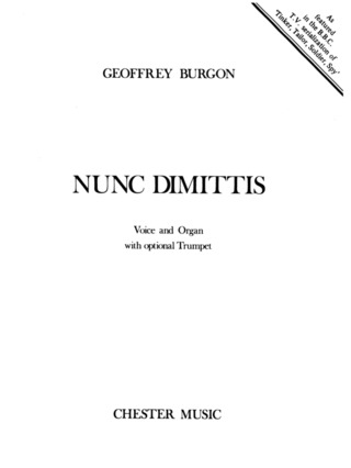 Geoffrey Burgon - Nunc Dimittis (Voice/Organ)