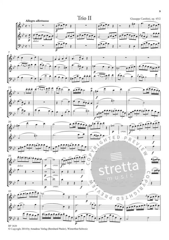 Giuseppe Cambini - Sechs Trios für Flöte, Oboe und Fagott op. 45 (2)