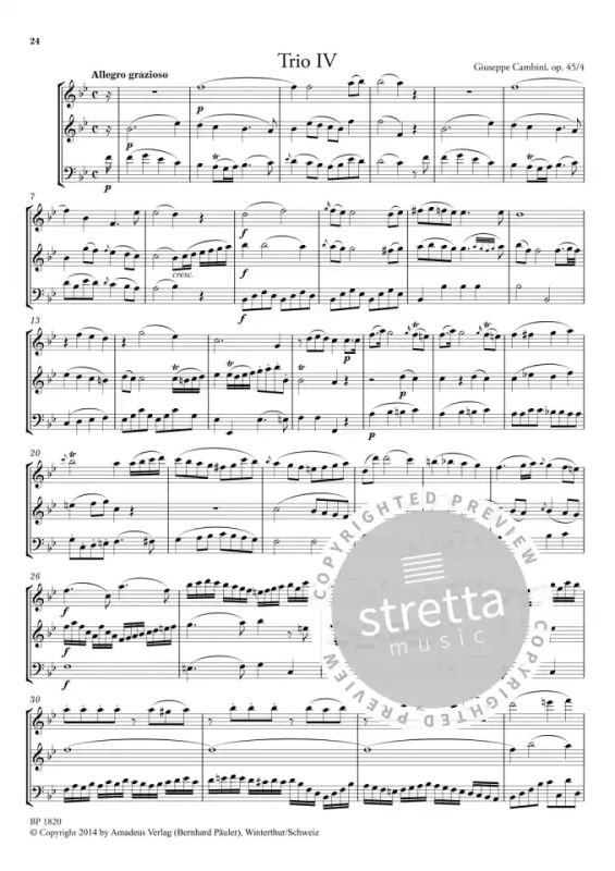 Giuseppe Cambini - Sechs Trios für Flöte, Oboe und Fagott op. 45 (4)
