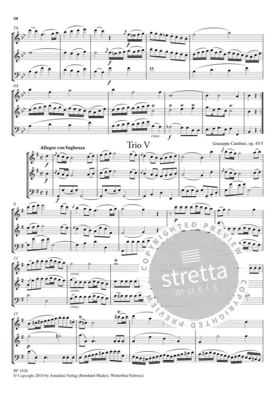 Giuseppe Cambini - Sechs Trios für Flöte, Oboe und Fagott op. 45 (5)