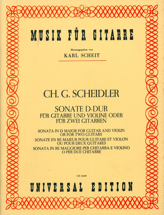 Christian Gottlieb Scheidler: Sonate für 2 Gitarren (Violine und Gitarre) D-Dur