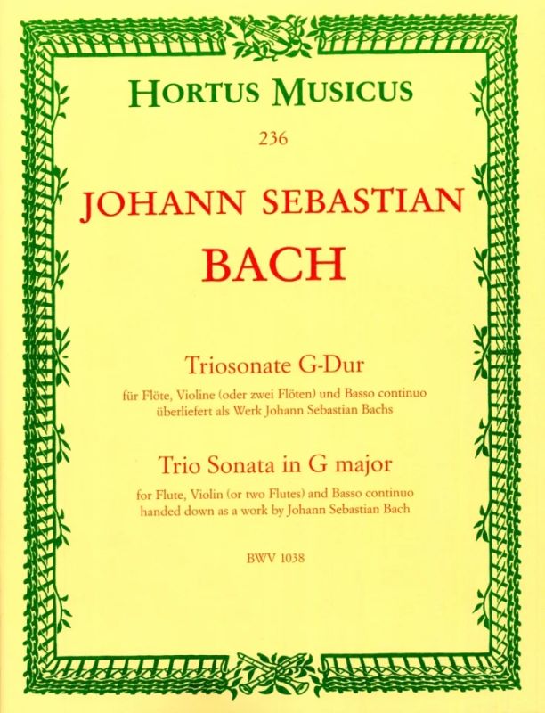 Johann Sebastian Bach - Triosonate G-Dur BWV 1038