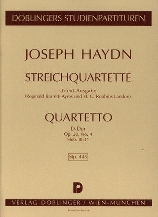 Joseph Haydn - Streichquartett D-Dur op. 20/4 Hob. III:34