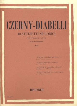 Carl Czernyy otros. - 40 Studietti Melodici Per Pianoforte A 4 Mani