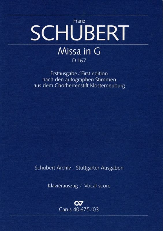 Franz Schubert - Missa in G D 167