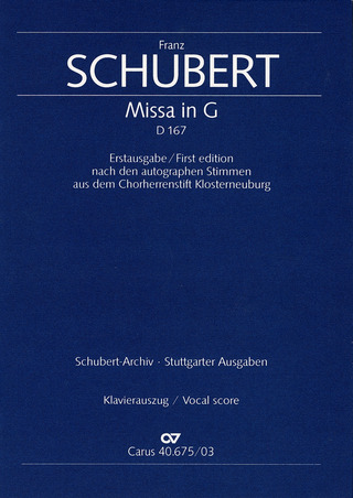 Franz Schubert: Missa in G D 167