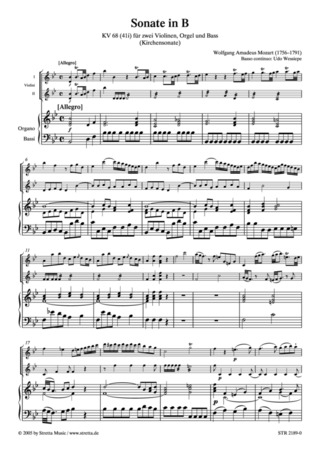 Wolfgang Amadeus Mozart - Kirchensonate B-Dur