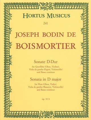 Joseph Bodin de Boismortier - Sonate D-Dur op. 37/3