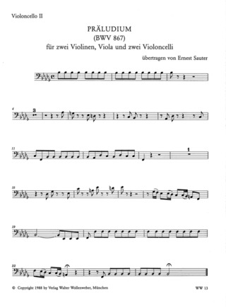 Johann Sebastian Bach et al.: Fuge b-Moll aus dem "Wohltemperierten Klavier" BWV 867