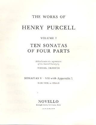 Henry Purcell - Ten Sonatas Of Four Parts For Cello (V-VII)