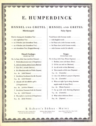 Engelbert Humperdinck: Besenbinderlied (1891-1893)