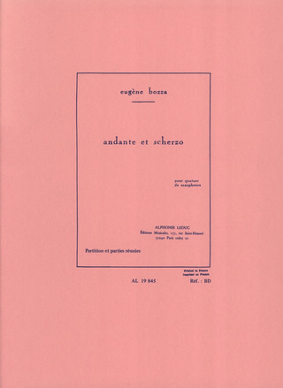 Eugène Bozza - Andante And Scherzo