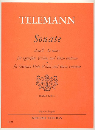 Georg Philipp Telemann: Sonate für Querflöte (Violine), Violine und Basso continuo d-moll