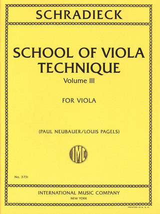 Henry Schradieck - School of Viola Technique 3