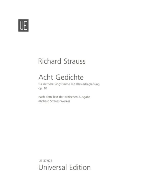 Richard Strauss - Acht Gedichte op. 10 TrV 141