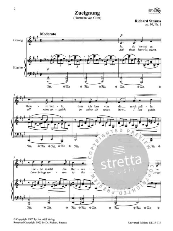 Richard Strauss - Acht Gedichte op. 10 TrV 141 (2)