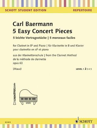 Carl Baermann - 5 Easy Concert Pieces