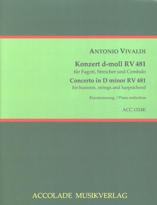 Antonio Vivaldi - Konzert für Fagott, Streicher und continuo d-Moll RV 481