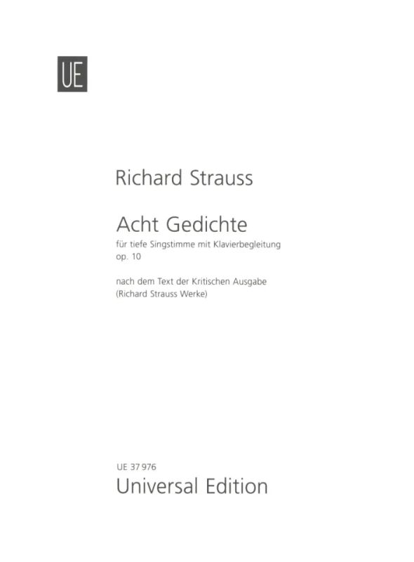 Richard Strauss - Acht Gedichte op. 10 TrV 141 (0)